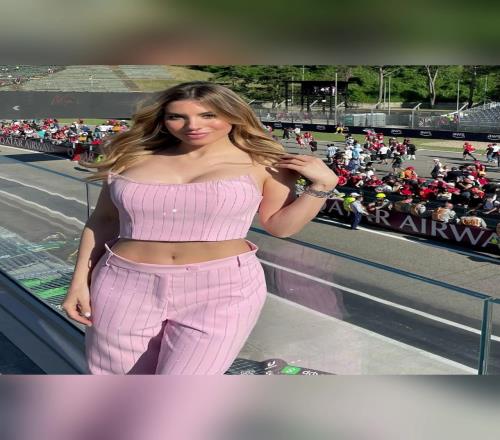 意大利美女主播在F1摩纳哥大奖赛偶遇大罗
