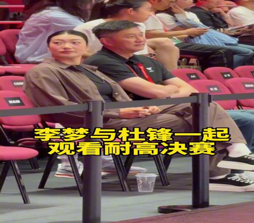李梦与杜锋一起观看耐高决赛！