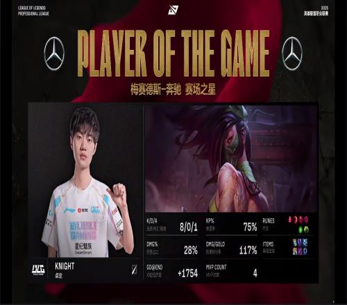表里杀缭乱直捣后排！knight凭借阿卡丽在决胜局的完美表现斩获MVP！