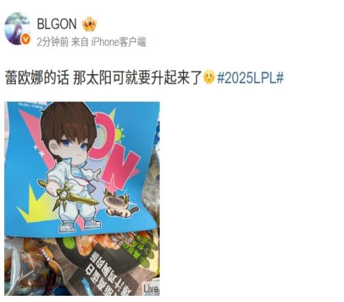 搞子ON晒粉丝应援画：蕾欧娜的话那太阳可就要升起来了