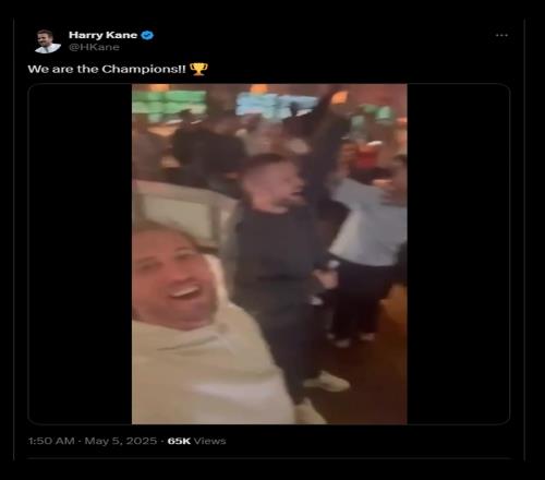 喝醉了都凯恩晒全队喝酒庆祝视频配文：我们是冠军！