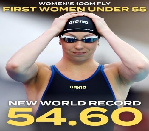 54秒60！美国选手沃尔什一天之内两度打破女子100米蝶泳世界纪录