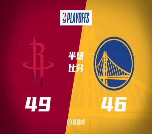 火勇G3半场：库里15分范乔丹13分火箭领先3分！