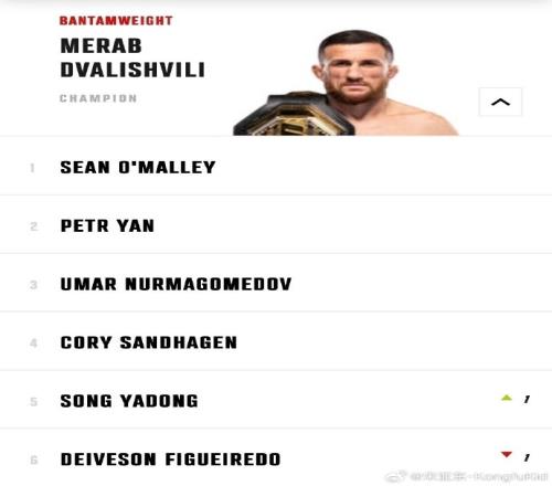 排名升至世界第5！UFC选手宋亚东：离冠军又更近了一步，加油