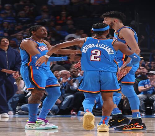 今年的雷霆是NBA历史上晋级次轮第二年轻的球队仅次于去年的他们
