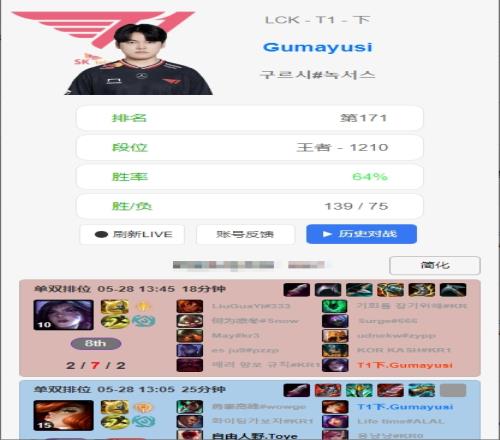 偶像入选名人堂！Gumayusi赛前登上韩服玩了一把卡莎，但战绩272