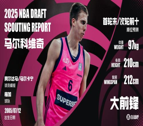 新马尔卡宁马尔科维奇：约基奇的塞尔维亚小老弟3分41%的4号位