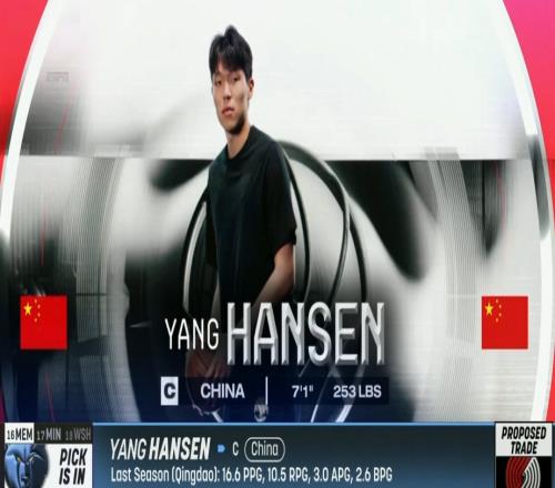 官宣时刻：杨瀚森略显紧张带上帽子与萧华握手！