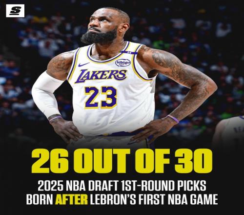 叫声叔不过分吧詹姆斯NBA首秀时今年的26位首轮秀还未出生