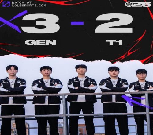 LoL赛事官方：多么精彩的系列赛，GEN击败T1晋级决赛