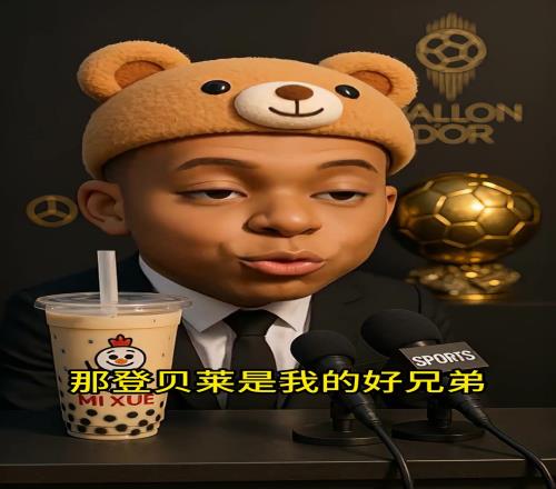 Q版ai姆巴佩：金球奖当然希望登贝莱，总不能是亚马尔吧