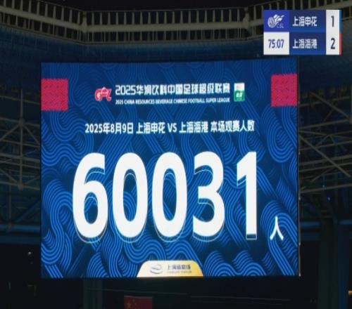 足球报：上海德比首次吸引超6万人观赛，刷新申花主场中超纪录