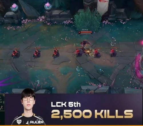 GEN下路选手Ruler达成2500个LCK总击杀，位列LCK赛区历史第五名