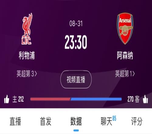 焦点战！利物浦下轮迎战阿森纳，红军进7球丢4球，枪手进6球0失球