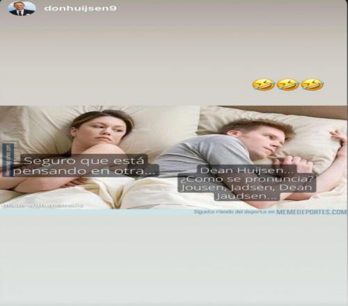赫伊森社媒打趣有球迷纠结他名字的发音：女友该怀疑你有外遇了