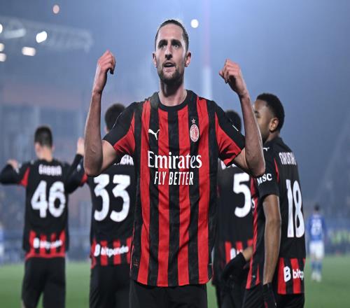 米兰在三分制意甲第三次前20轮只输1场，前两次最终均夺冠