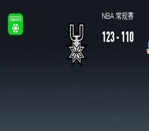 马刺7人上双123110爵士，文班亚马33+10，基昂特乔治30分