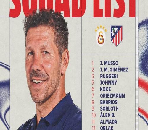 马竞欧冠大名单：阿尔瓦雷斯领衔，冈萨雷斯、科克回归