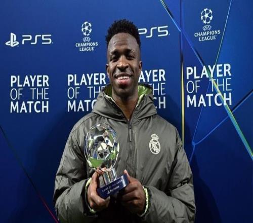 1球2助+满分表现，维尼修斯当选皇马vs摩纳哥全场最佳球员