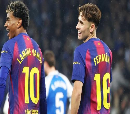 10球10助，费尔明成本赛季五大联赛第4位进球助攻均上双球员