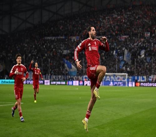 索博连续5场欧冠参与进球，成利物浦队史第三人