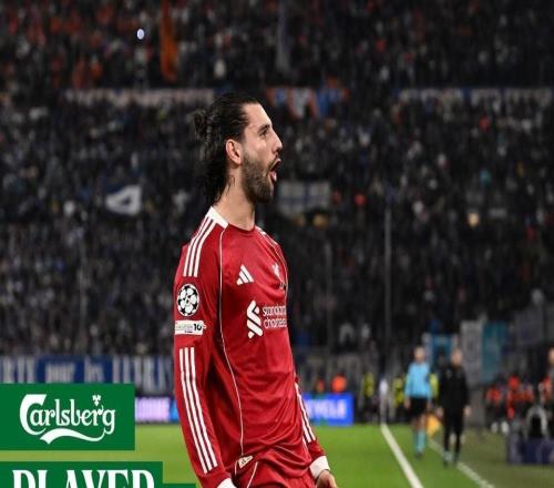 实至名归，索博斯洛伊当选与马赛一役利物浦队内最佳球员