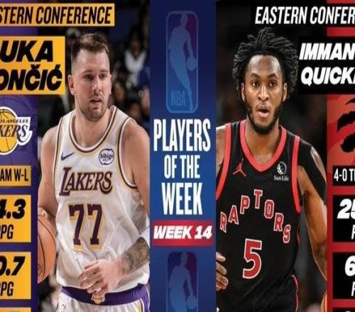 场均34.3分10.7篮板9.7助攻，东契奇当选上周NBA西部最佳球员