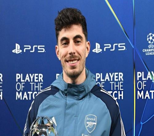 传射建功，哈弗茨当选欧冠全场最佳球员