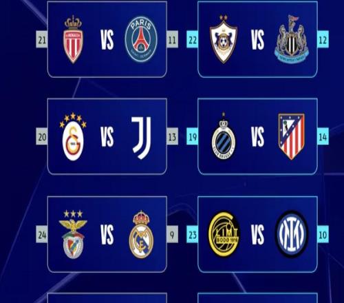 欧冠附加赛开球时间：本菲卡vs皇马北京时间2月18日400开打