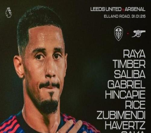 阿森纳首发：哲凯赖什先发出战