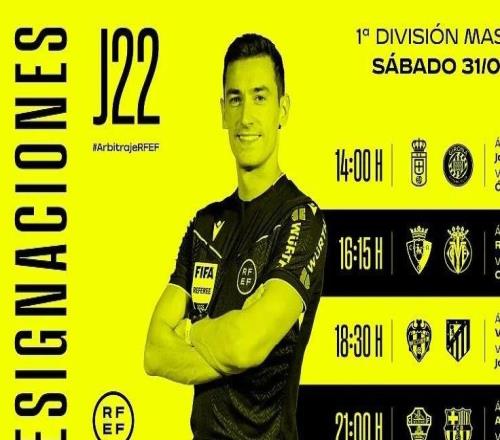 周六西甲裁判：穆尼斯将执法巴萨客战埃尔切