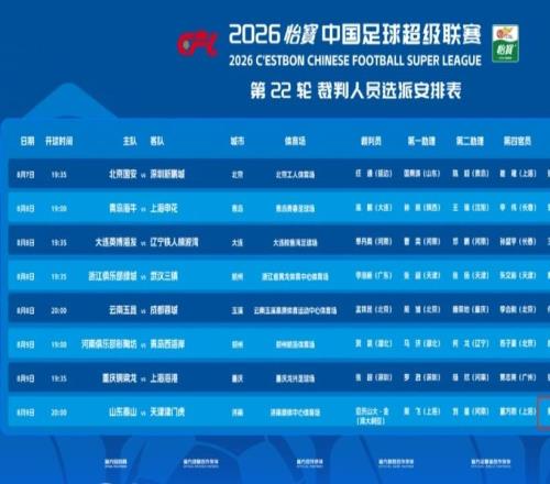 关注一天多变！黄翼再次担任津门虎比赛VAR裁判！