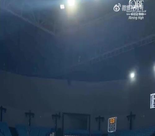 卡塔尔篮协发中国男篮赛前适应场地画面无中国官媒前往